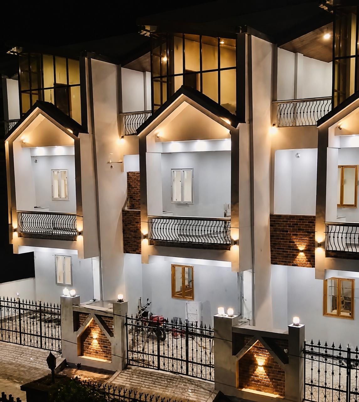 Night lighting view of Rajeshwari Nagar villas